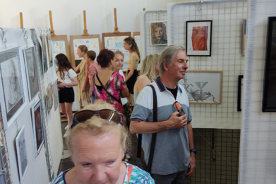 Vernissage de l'exposition. crédit photo : Philippe Pissonnier