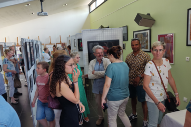 Vernissage de l'exposition. crédit photo : Philippe Pissonnier